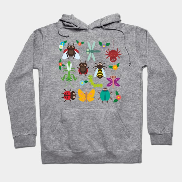 Funny insects and flowers Hoodie by EkaterinaP